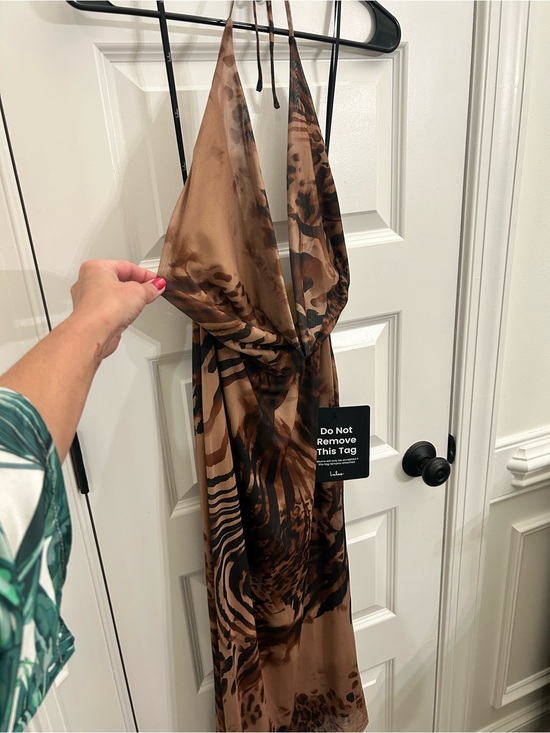 Lulus Dresses & Skirts - Lulus Animal Print Halter Midi Dress Size Small – New With Tags